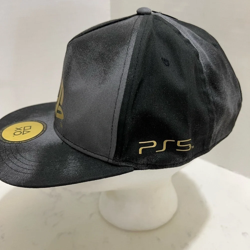 Sony PlayStation Black and Gold Cap